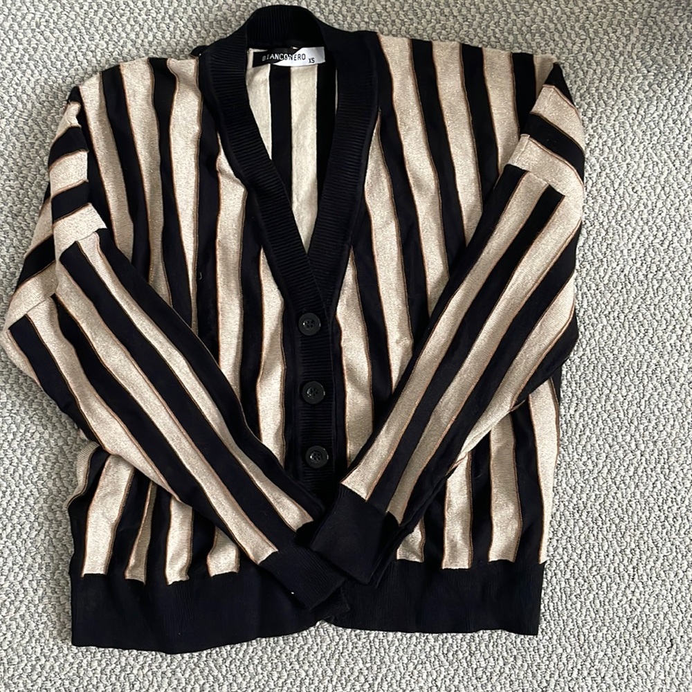 Black and nude cardigan
